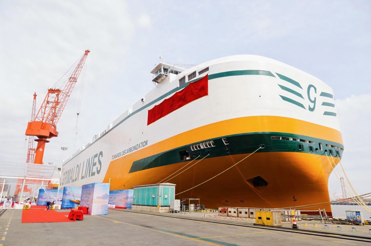 Grimaldi Group Delivers New 9,000 CEU Ammonia-Ready PCTC