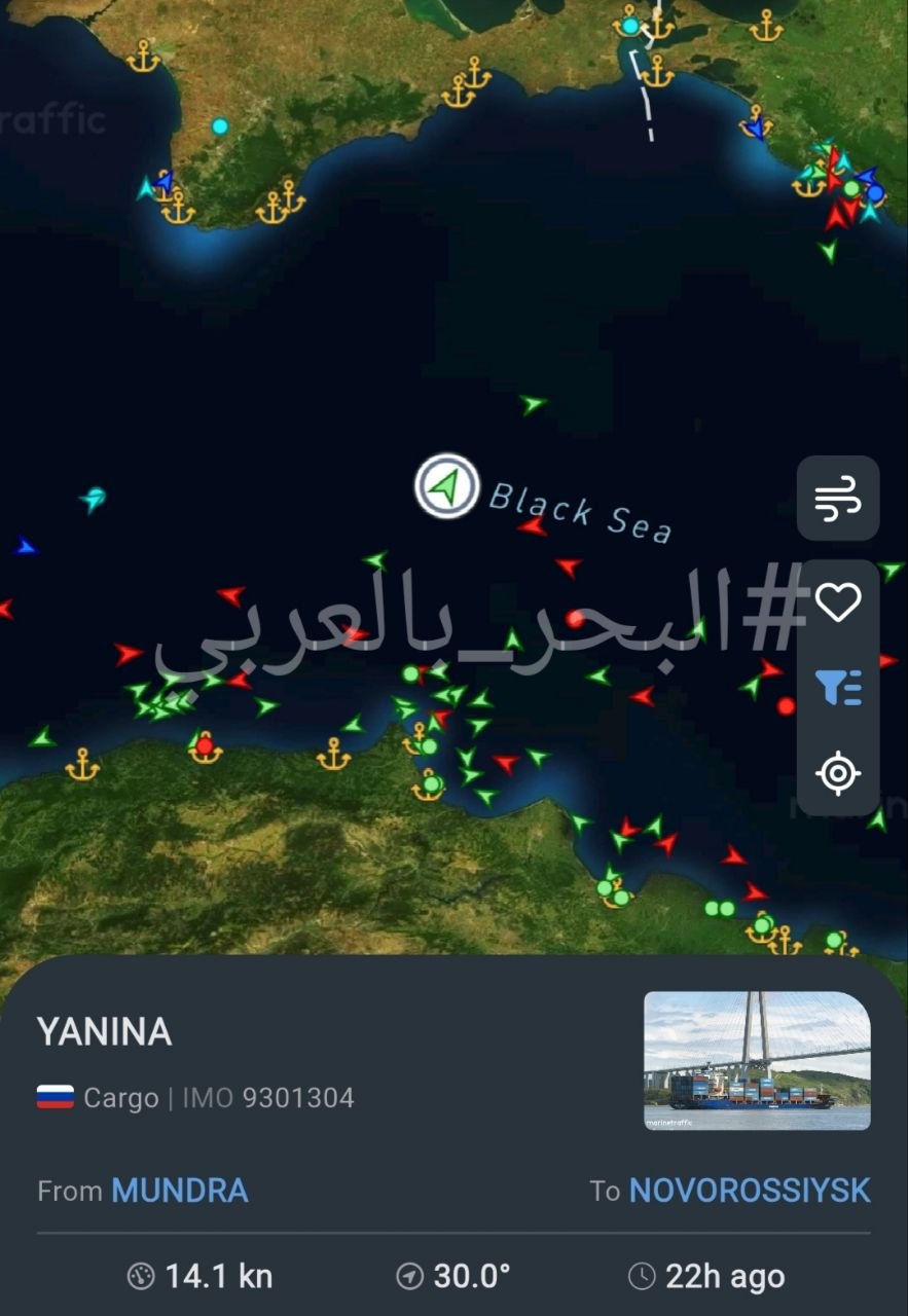Russian Container Ship Yanina Sinks After Attack