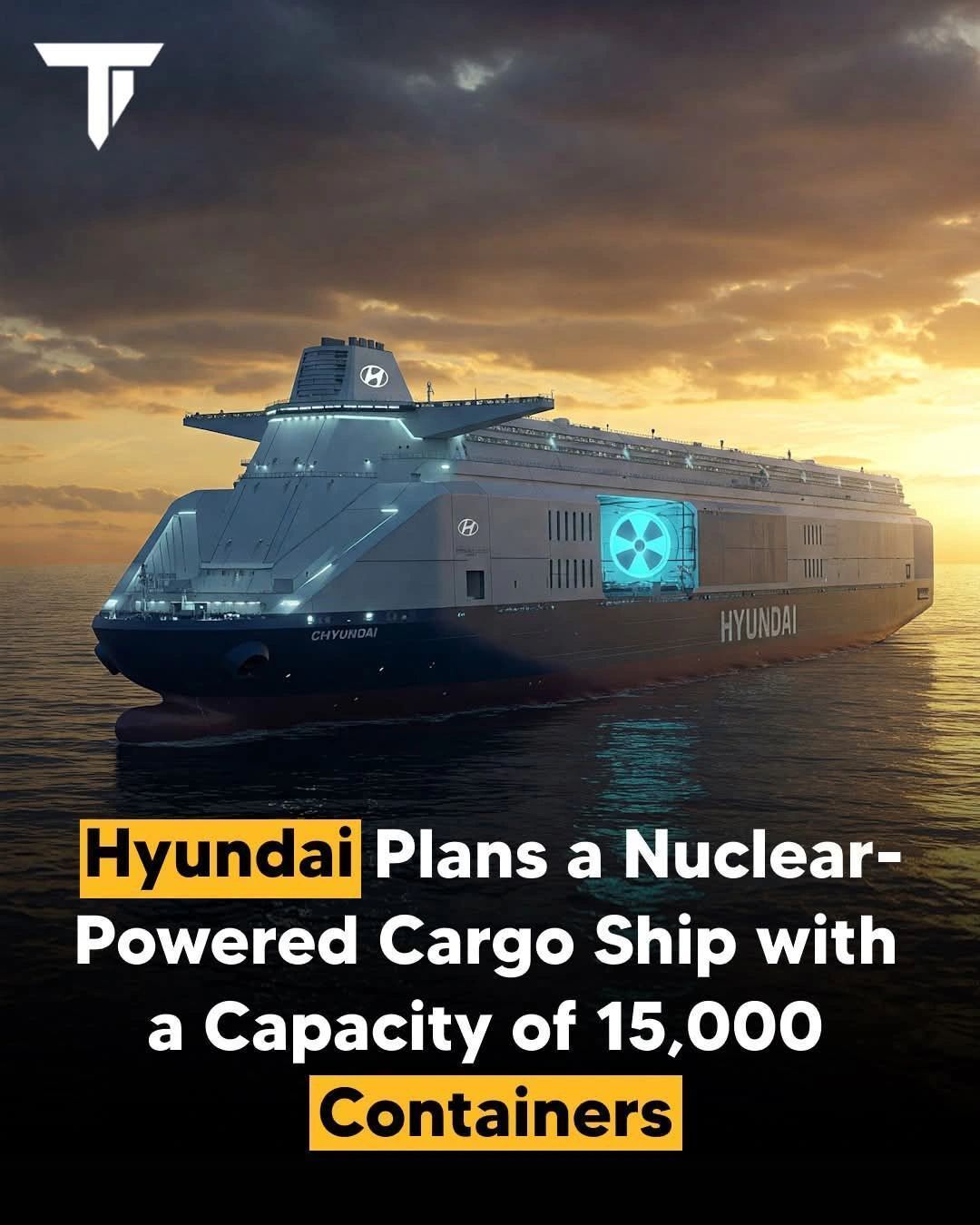 HD KSOE Unveils 15,000 TEU Nuclear-Powered Container Ship