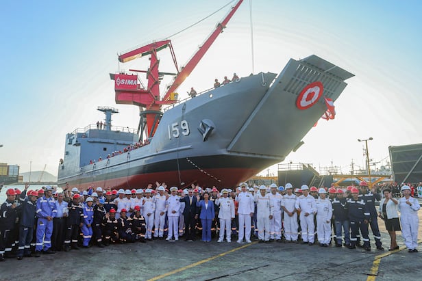 HD Hyundai Heavy Industries Launches Peru Naval Ship Chimbote
