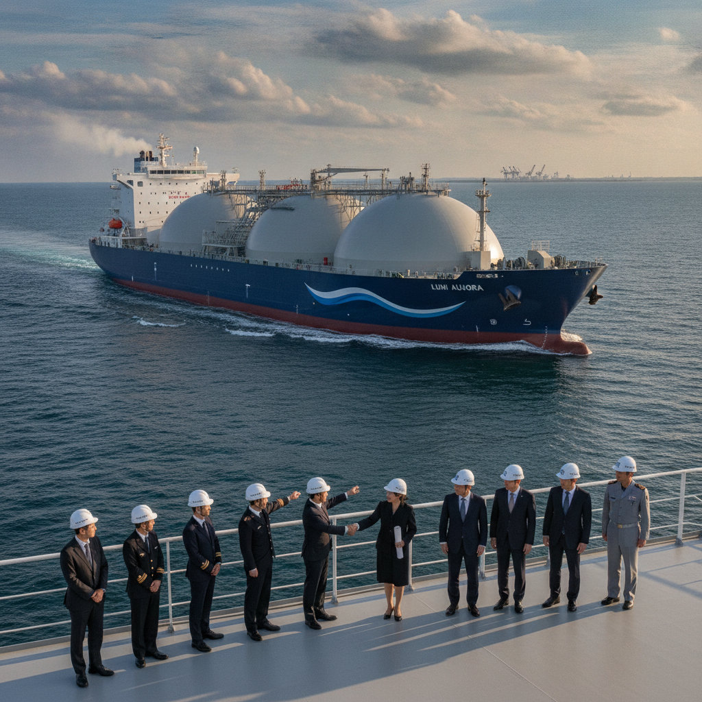 Iino Lines Takes Delivery of LPG Dual-Fuel VLGC Lumi Aurora