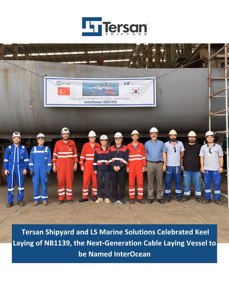 Tersan Shipyard Holds Keel Laying for Cable Layer InterOcean