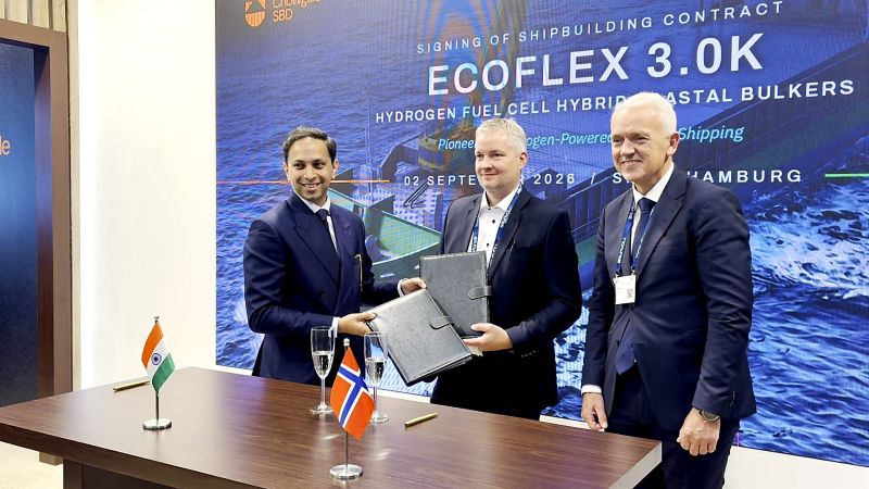 Chowgule Shipyard to Build Two Hydrogen Cargo Vessels for GMI