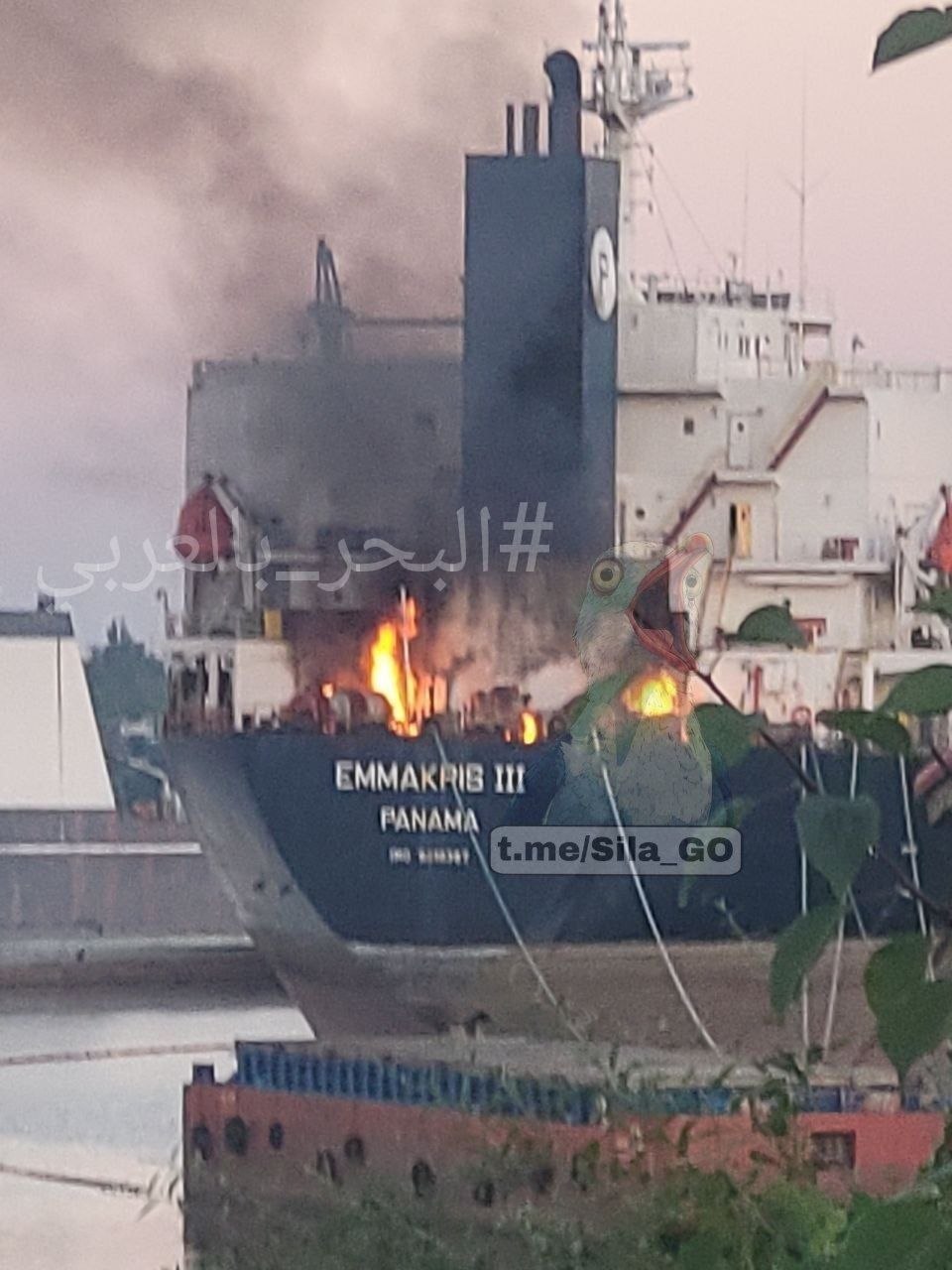Russian Strikes Hit Three Ships at Ukraine's Chornomorsk Port